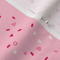 heart sprinkles - on pink
