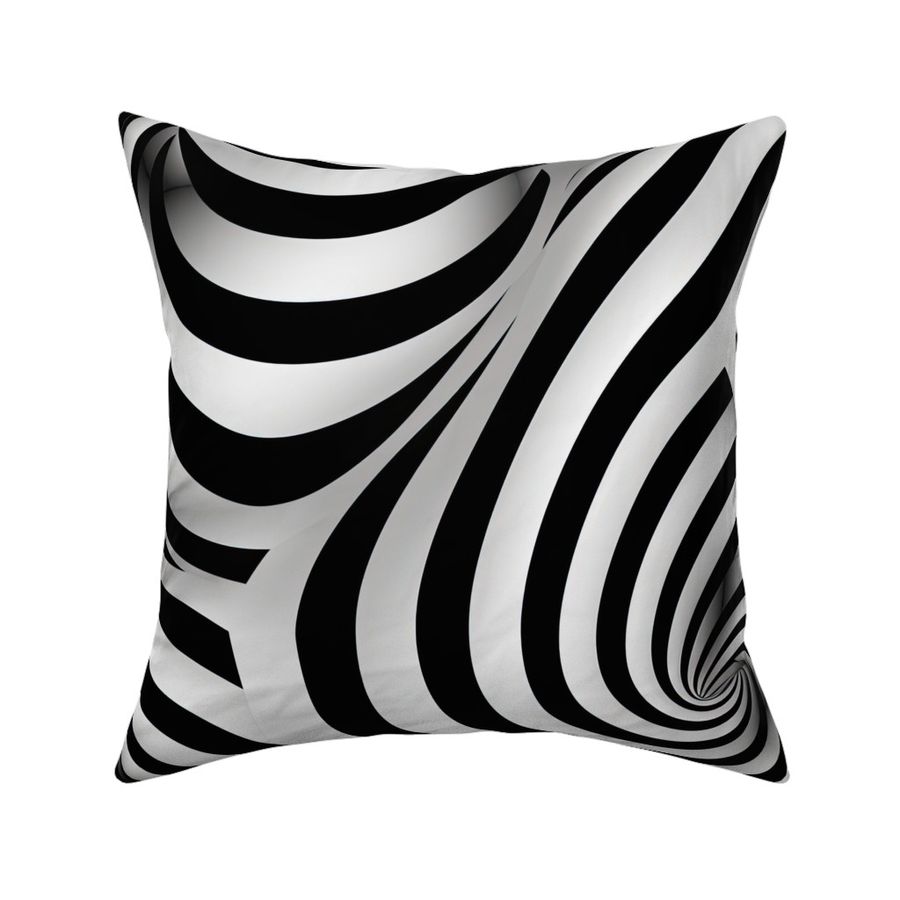 Abstract Black and White Bold Swirls ATL1047