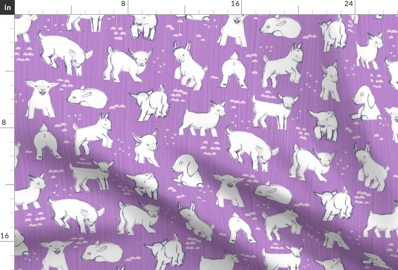 Baby Goats 23 M+M Lavender Large by Friztin