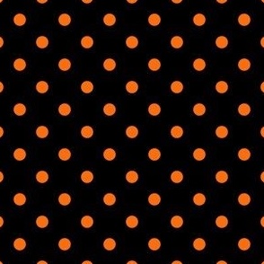 Xavier Dot - Orange on Black
