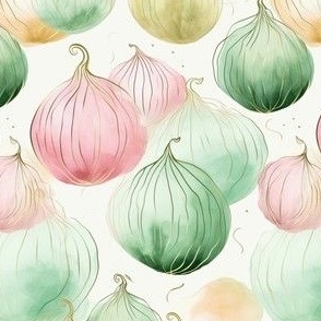 Pink and Green Onions
