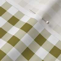 gingham moss green and white | small