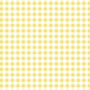 gingham buttercup and white | small