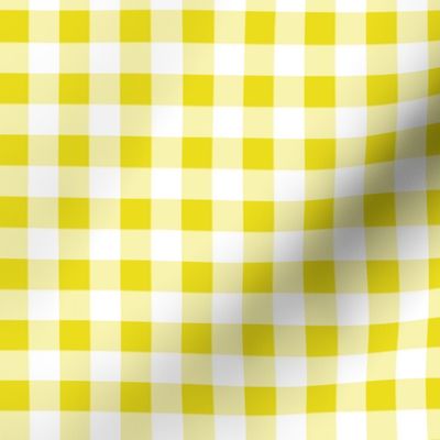 gingham lemon lime and white | small