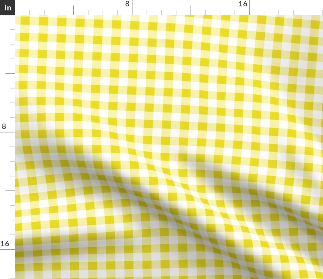 gingham lemon lime and white | small