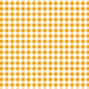 gingham marigold  and white | small