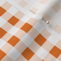 gingham carrot and white | small