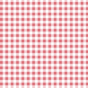 gingham watermelon and white | small