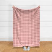 gingham coral  and white | small