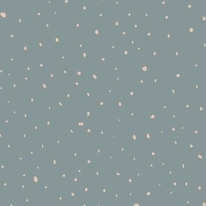 Tiny little messy dots - Blue and blush HEX8a9596