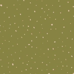 Tiny little messy dots - Sage and blush HEX86844c