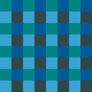 Blue green checkered (18 inch)