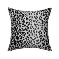 Snow leopard silver and black  print - 12”