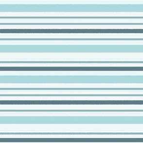Blue Horizontal Stripes, Shades of Blue and White, Coastal Stripes