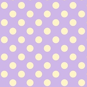 (small) morning dream polka dots pastel yellow on purple