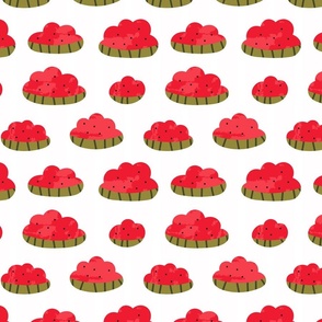 (small) watermelon clouds on white