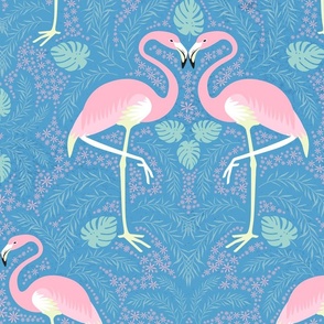 Flamingo Tropics - Blue Koi