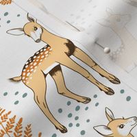 Baby deer with fern dot pattern