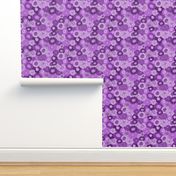 Monochromatic Purple Maximalist Floral Medium Scale