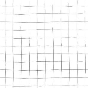  Checkered hand drawn black and white pattern