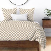 Beige and white boho checkered pattern