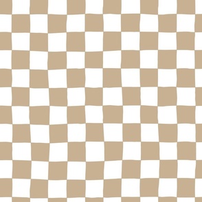 Beige and white boho checkered pattern