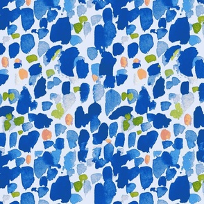 Abstract watercolor spots blue