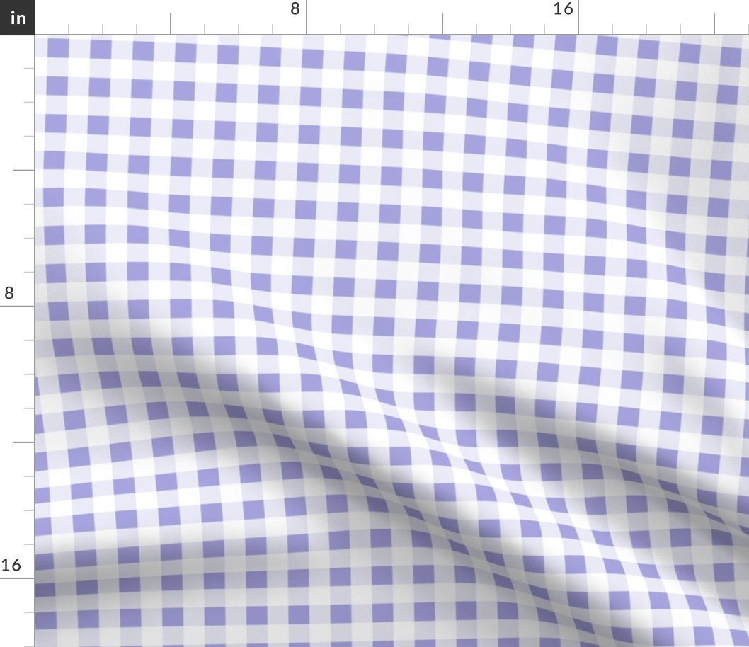 gingham lilac and white | small