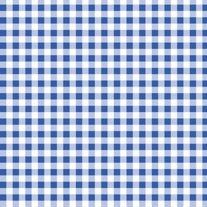gingham cobalt and white | small