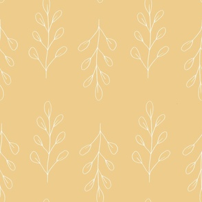 simple fern (jumbo 24x24 mustard)