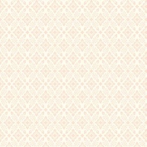 8" Diamond Floral Trellis in Ivory n Blush Pink by Audrey Jeanne