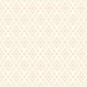 12" Diamond Floral Trellis in Ivory n Blush Pink by Audrey Jeanne