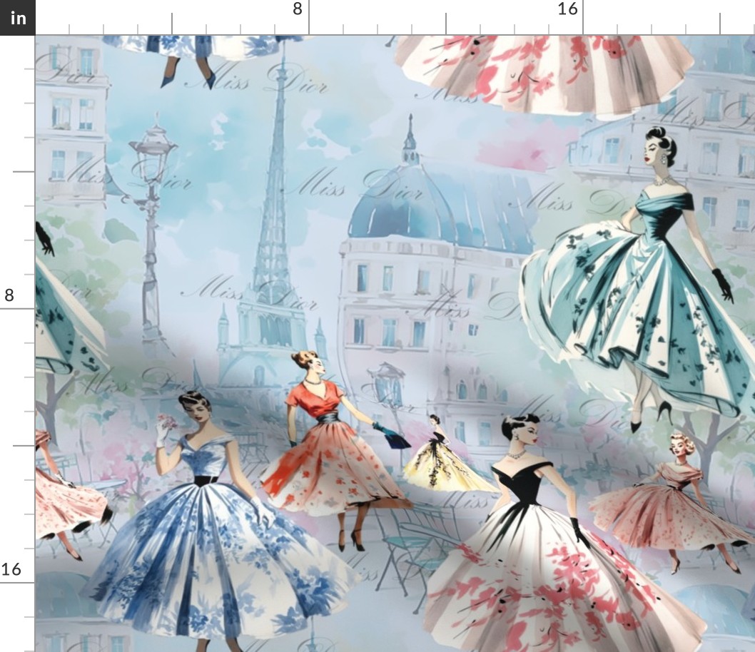 En Vogue - Miss Dior - Blue Paris Wallpaper 