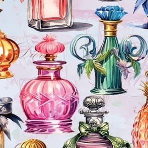Parisian Perfume Memoirs – Blue Paris Background Wallpaper 