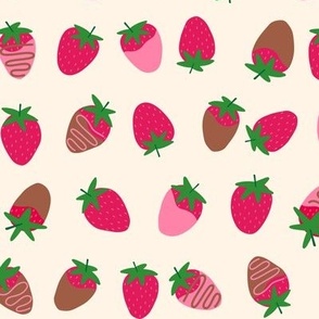 chocolate covered strawberries - cream