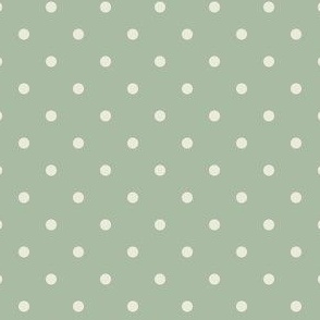 Polka Dots on Sage Green