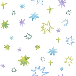 Starry dreams: whimsical hand-drawn stars for kids' room