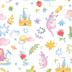 Enchanted fairy tale - a whimsical pattern for the yong dreamer