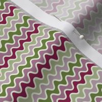 Groovy Wavy Zig Zags in Fig Colors: Extra Small