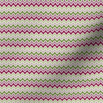 Groovy Wavy Zig Zags in Fig Colors: Extra Small