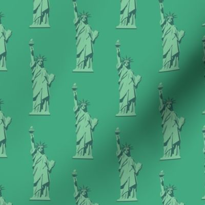Mini Lady Liberty Statues Repeat in Beguiling Green