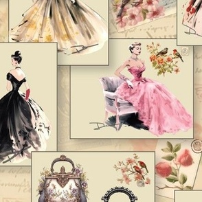 Parisian Couture Elegance – Postcards Wallpaper 