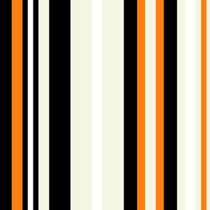 Stripes in Black Orange and Taupe