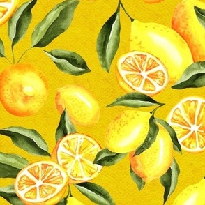 Bright Yellow Azulejo Lemons