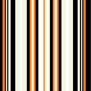 Stripes in Black Orange and Taupe (Medium)