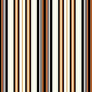 Stripes in Black Orange and Taupe (Small)
