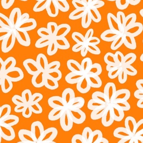 Retro Spool Flowers - Orange