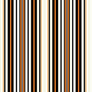 Stripes In Black Orange and Taupe (Small)