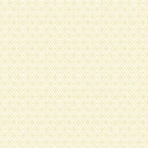 4" Diamond Floral Trellis in Ivory n Butter Yellow by Audrey Jeanne