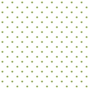 60's tiny floral - green white 